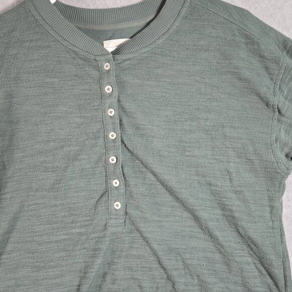 Aerie Waffle knit Long Sleeve Henley XS Sweatshirt Top - Picture 2 of 10
